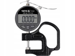 YATO GRUBOŚCIOMIERZ ZEGAROWY ELEKTRONICZNY MIERNIK GRUBOŚCI 12,7mm/0,001mm