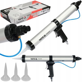 YATO WYCISKACZ PNEUMATYCZNY MAS GĘSTYCH SILIKONU 600ML ALUMINIUM YT-67470