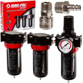 ODWADNIACZ Z REGULATOREM 1/2" Z POTRÓJNYM FILTREM MAR-POL M80696A