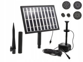 FONTANNA SOLARNA OGRODOWA POMPA Z LED DO FONTANNY OCZKA BASENU SOLIDNA 350L