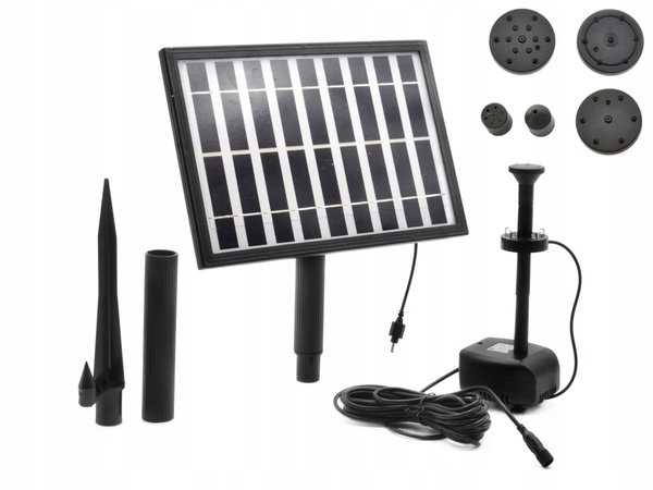 FONTANNA SOLARNA OGRODOWA POMPA Z LED DO FONTANNY OCZKA BASENU SOLIDNA 350L