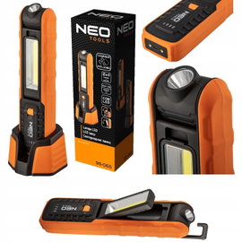 NEO LAMPA WARSZTATOWA akum 500 lm COB +baza +ład