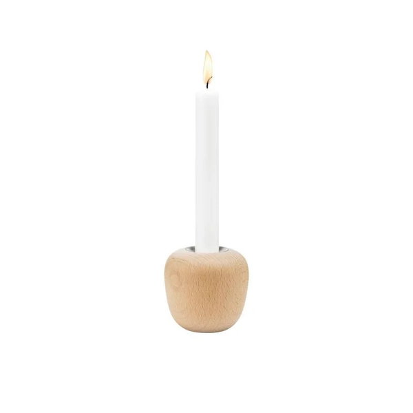 Świecznik Ora 8 cm (drewno bukowe) Nordic Stelton