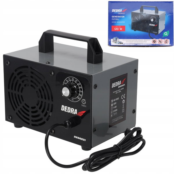 GENERATOR OZONU DEDRA DED6631 DO SAMOCHODÓW MIESZKAŃ BIURA PIWNICY