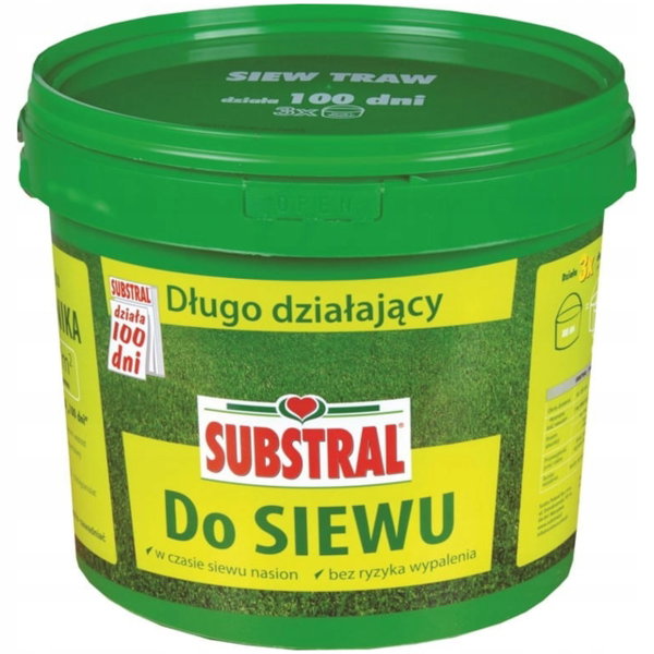 Nawóz Do Siewu Nasion Traw 10 kg Substral Trawnika 100 Dni Długo działający