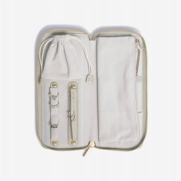 Etui na biżuterię podróżne zasuwane (beżowe) Travel Stackers