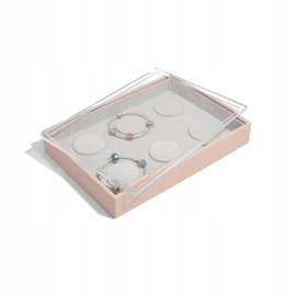Organizer na 6 bransoletek charms + pokrywka (różowy) Classic Stackers