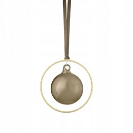 Zestaw 4 bombek choinkowych KITAI coffee / brass Blomus