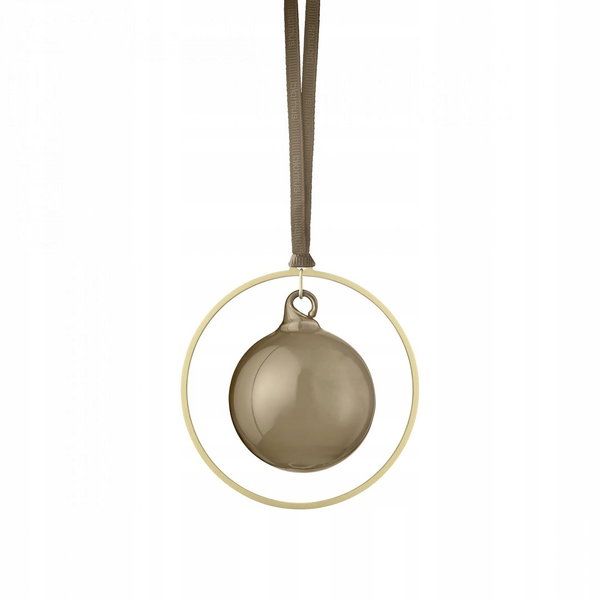 Zestaw 4 bombek choinkowych KITAI coffee / brass Blomus