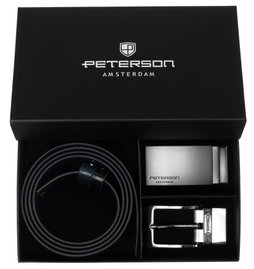 Zestaw Peterson pasek męski 4w1 dwustronny klamry skórzany na prezent