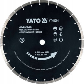 YATO SEGMENTOWA TARCZA DIAMENTOWA DO BETONU 400MM SUCHO MOKRO YT-60004