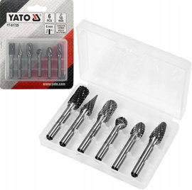 YATO ZESTAW FREZY TRZPIENIOWE 6mm DO METALU PILNIKI 6 SZTUK YT-61729