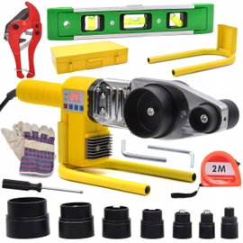 ZGRZEWARKA DO RUR PCV 16-63MM LCD NASADKI POZIOMICA MIARKA WALIZKA H00504
