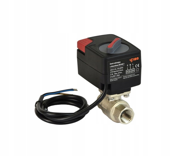 ZAWÓR ODCINAJĄCY Z SIŁOWNIKIEM IBO MIX1 DN25 230V AC 2-PUNKT 1" ZAMKNIĘTY