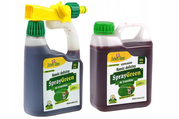 Zestaw Spray Green Konewka+Zapas Nawóz Na Trawnik Do Trawnika Dolistny