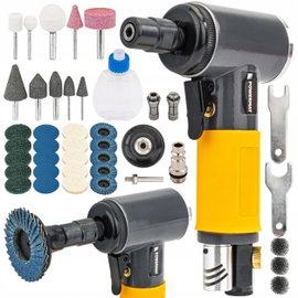 SZLIFIERKA PNEUMATYCZNA 6,3 bar 1/4" 16 000/min +OSPRZĘT FREZY PM-SPMP-90T