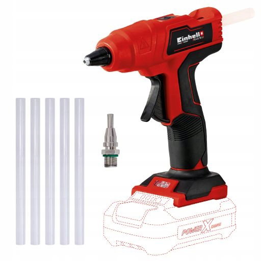 EINHELL PISTOLET NA KLEJ SZTYFTY AKUMULATOROWY TE-CG 18 Li – Solo X-CHANGE