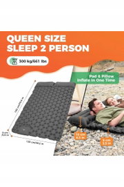 KING CAMP Materac dmuchany dwuosobowy Comfort Duo 9 KM2441 szary