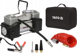 YATO KOMPRESOR SAMOCHODOWY Z MANOMETRTEM 12V POMPKA SPRĘŻARKA 250W