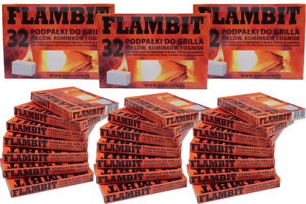 Flambit Podpałka Biała 768 Kostki Do Grilla Pieców Kominków Długie Spalanie