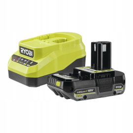 RYOBI ZESTAW BATERIA AKUMULATOR 2,0 Ah 18V +ŁADOWARKA 2A RC18120A-120C