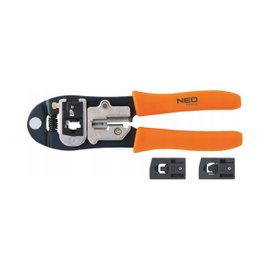 NEO ZACISKARKA DO SKRĘTKI SZCZYPCE DO KOŃCÓWEK TEL. 8p 6p 4p RJ45 RJ11 RJ12