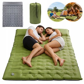 Wbudowaną pompką nożną Materac dmuchany 200x140cm dla 2 osób na camping