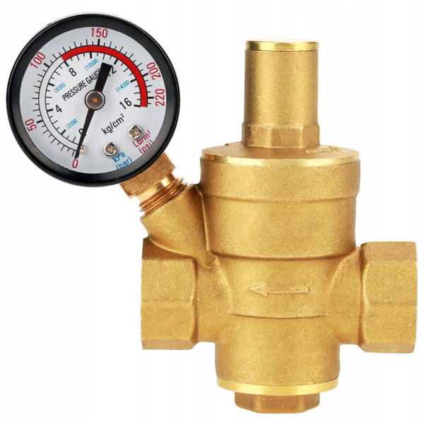 IBO ZAWÓR REDUKTOR CIŚNIENIA WODY REGULATOR 1" CAL DN25 + MANOMETR