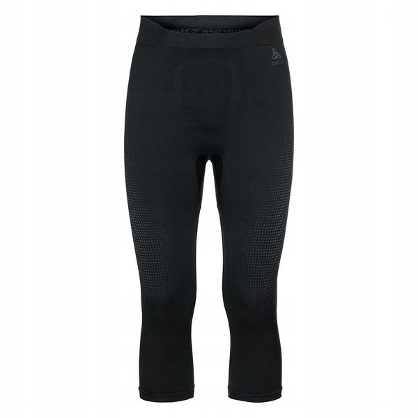 Leginsy męskie Odlo Performance Warm Eco BL Bottom 3/4 czarne xl