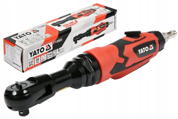 YATO GRZECHOTKA PNEUMATYCZNA KLUCZ KĄTOWY 1/2" 80Nm DO KOMPRESORA KOMPOZYT