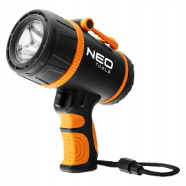 NEO LATARKA LED LAMPA SZPERACZ 1000LM 5W 350m +KABEL POWER BANK 4400mAH