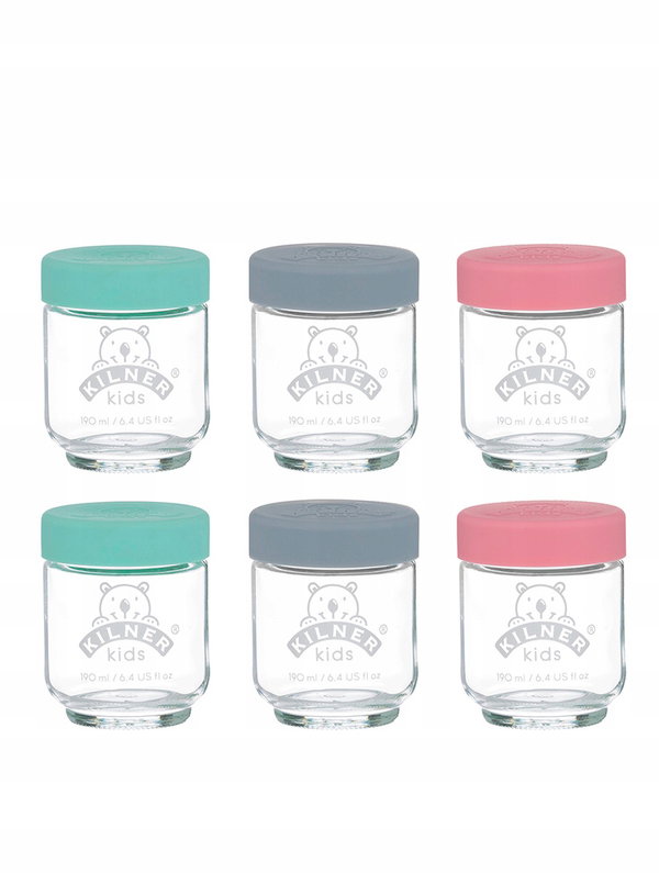 Zestaw 6 słoiczków (190 ml) na posiłki dla dzieci Kids Kilner