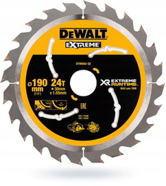 DEWALT DT99562 PRO TARCZA PILARSKA DO DREWNA 190/30 MM, 24 ZĘBY, XR EXTREME