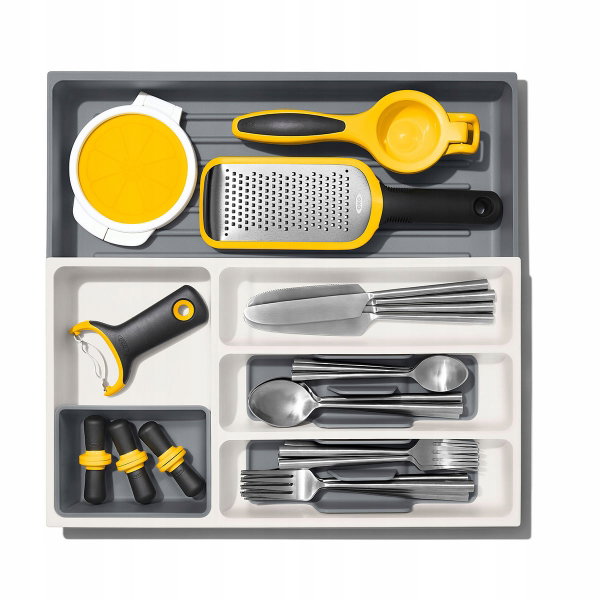 OXO Organizer regulowany do szuflad szaryGoodGrips