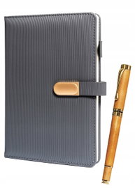 Notatnik organizer notes A6 w twardej okładce + długopis metalowy PETERSON