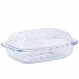 NACZYNIE ŻAROODPORNE z Pokrywką Szklane PIEKARNIKA Termisil Grill&Drop 4,1L