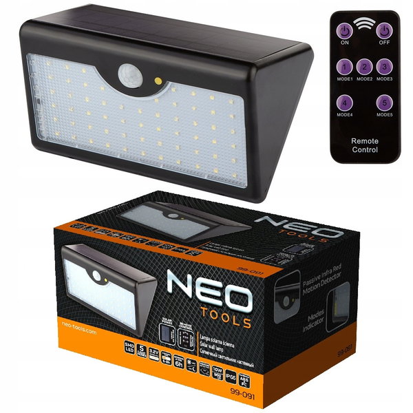 NEO REFLEKTOR LED LAMPA SOLARNA CZUJNIK PILOT 10W