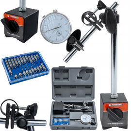CZUJNIK ZEGAROWY ZE STATYWEM MAGNETYCZNYM 0-10MM 22 KOŃCÓWKI POMIAR BICIA