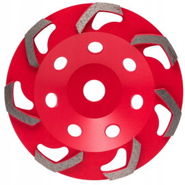 TARCZA DO SZLIFOWANIA BETONU CEGŁY KAMIENIA GARNKOWA 180mm LSHAPE RED 08796