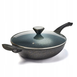 Głęboka PATELNIA WOK z pokrywką INDUKCJA GAZ powłoka non-stick 30cm Kenji