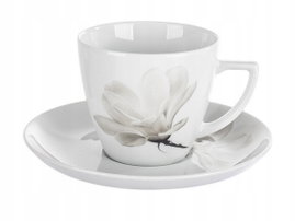 FILIŻANKA do KAWY PORCELANOWA ze Spodkiem Lubiana Wiedeń Magnolia II 350 ml
