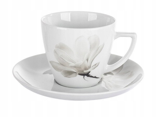 FILIŻANKA do KAWY PORCELANOWA ze Spodkiem Lubiana Wiedeń Magnolia II 350 ml