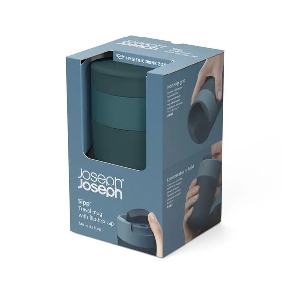 Joseph&Joseph Sipp Kubek podróżny 340ml, niebieski