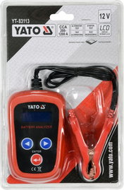 YATO ELEKTRONICZNY TESTER AKUMULATORÓW WYŚWIETLACZ LCD CCA: 200-1200 83113