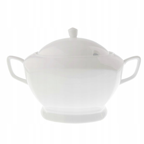 WAZA do ZUPY Porcelanowa do ROSOŁU SOSU Serwis Obiadowy Biała Tadar 2,5L
