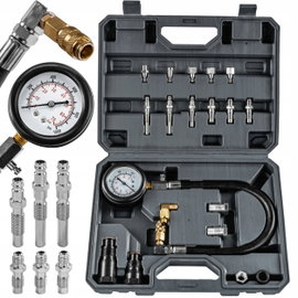 MIERNIK KOMPRESJI DIESEL 19 ELEMENTÓW PRZEWÓD 400 MM SZYBKOZŁĄCZE ADAPTERY
