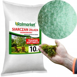 Siarczan Żelaza 15kg Antymech Czysty Nawóz Do Trawy Zwalcza Na Mech Ślimaki