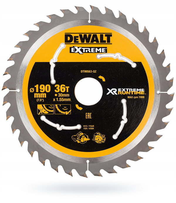 DEWALT DT99563 PROFESJONALNA TARCZA PILARSKA DO DREWNA 190/30mm 36 ZĘBY XR