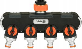 SCHMITH POCZWÓRNY ROZDZIELACZ WĘŻA Z ZAWORKAMI KRAN 3/4" 1/2" SCH14W02212