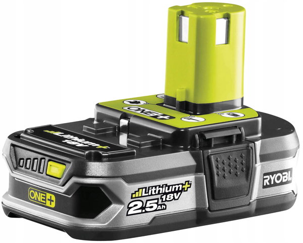 RYOBI AKUMULATOR BATERIA Li-Ion LITHIUM+ 2.5Ah 18V ONE RB18L25 DO ŁADOWARKA